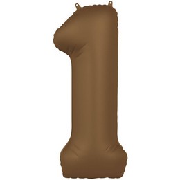 1-es Matt Csokoládébarna Színű Számos Héliumos Fólia Lufi, 86 cm