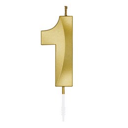 1-es Metál Arany Szülinapi Számgyertya