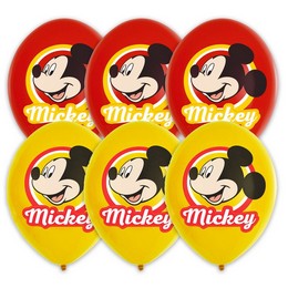 Mikiegér - Mickey Mouse Színes Lufi (6 db/csomag)
