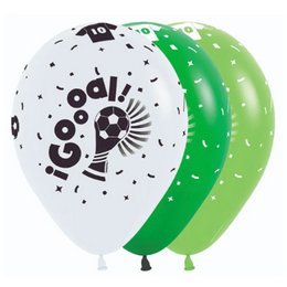 Foci Mintás Kerek Latex (Gumi) Lufi Vegyes Színekben 25 db, 30 cm