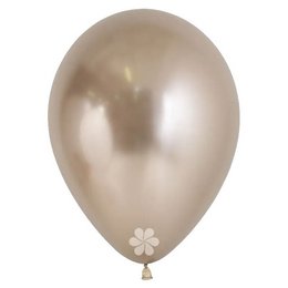 Reflex Champagne - Chrome Pezsgő Gumi (Latex) Lufi, 50 db, 30 cm