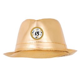 18-as Elegáns Léggömbös Szülinapi Számos Arany Kalap