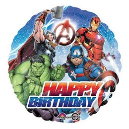 Marvel Bosszúállók Happy Birthday Szülinapi Héliumos Fólia Lufi, 46 cm