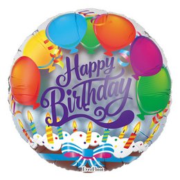 Ibrex Everfloat Birthday Surprise Szülinapi Héliumos Fólia Lufi, 46 cm