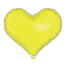 Ibrex Everfloat Jelly Sárga Szív Héliumos Fólia Lufi, 46 cm