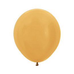 Metál Arany Latex (Gumi) Lufi, 25 db, 46 cm