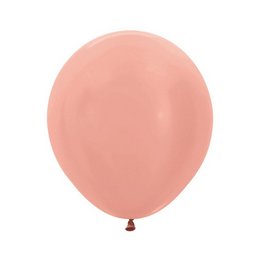 Metál Rózsaarany Latex (Gumi) Lufi, 25 db, 46 cm