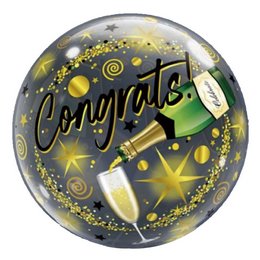 Sprakle Congrats Héliumos Buborék Lufi, 56 cm