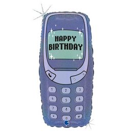 Happy Birthday Telefon Szülinapi Héliumos Fólia Lufi, 58 cm