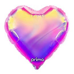 Irizáló - Iridiescent Heart Szív Héliumos Fólia Lufi, 71 cm