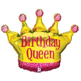 Birthday Queen Szülinapi Héliumos Fólia Lufi, 76 cm