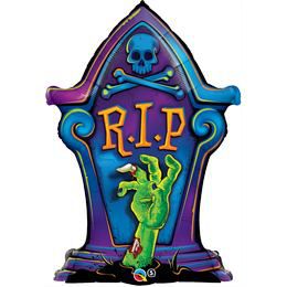 R.I.P. Tombstone - Sírkő Mintás Fólia Lufi - 91 cm