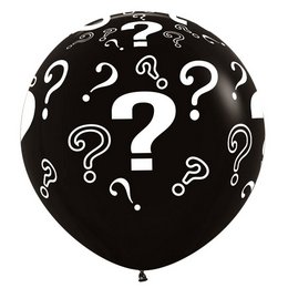 Kérdőjelek Gender Kerek Gumi (Latex) Lufi (2 db/csomag)