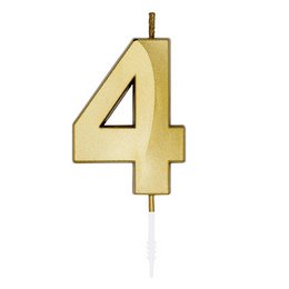 4-es Metál Arany Szülinapi Számgyertya