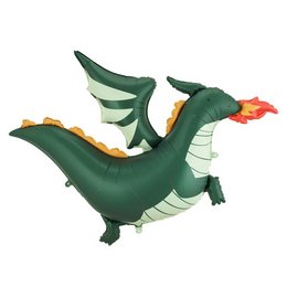 Zöld Sárkány Fólia Lufi, 120 cm