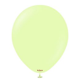 Macaron Pisztácia Kerek Gumi (Latex) Lufi, 13 cm, 100 db