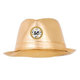 50-es Elegáns Léggömbös Szülinapi Számos Arany Kalap