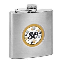 80-as Elegáns Léggömbös Szülinapi Laposüveg