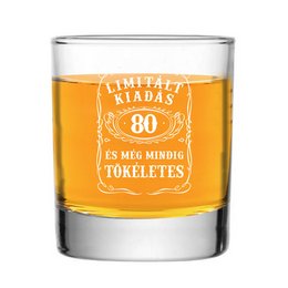 80-as Limitált Kiadás Számos Szülinapi Whiskys Pohár