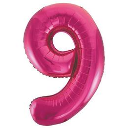 9-es Pink Számos Héliumos Fólia Lufi, 86 cm