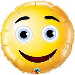 Mosolygó Smile Fólia Lufi Pálcán, 23 cm