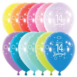 Boldog 14. Szülinapot Vegyes Színű Lufi