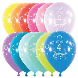 Boldog 4. Szülinapot Vegyes Színű Lufi
