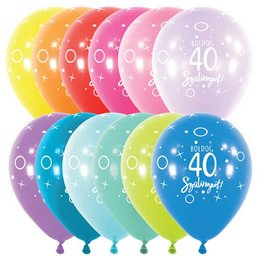Boldog 40. Szülinapot Vegyes Színű Lufi
