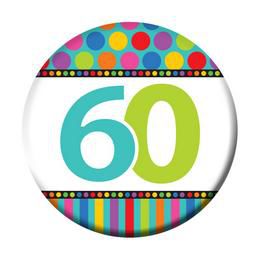 60-as Születésnapi Számos Kitűző