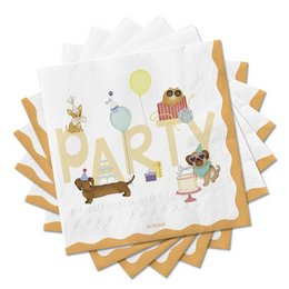 Cuki Kutya Mintás Parti Szalvéta - 33 cm x 33 cm, 20 db-os