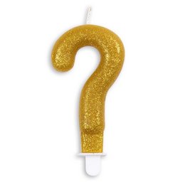 Glitteres Arany Kérdőjel Szülinapi Gyertya