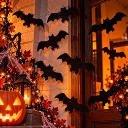 Habszivacs Denevér Dekoráció Halloweenra - 20 x 10 cm, 10 db-os