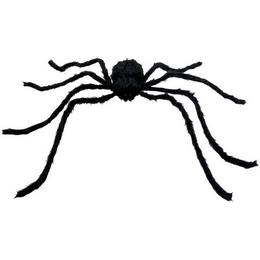 Hatalmas Szőrös Fekete Pók Dekoráció, 125 cm