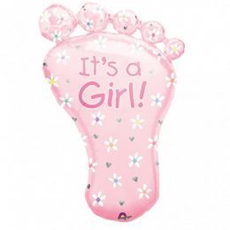 It's a Girl Foot - (Láb) Héliumos Fólia Lufi Babaszületésre