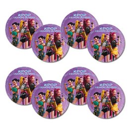 K-POP Demon Hunters - Démonvadászok Parti Tányér - 20 cm, 8 db-os