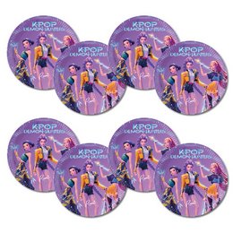 K-POP Demon Hunters - Démonvadászok Parti Tányér - 23 cm, 8 db-os