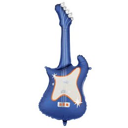 Kék Elektromos Gitár Fólia Lufi, 41 x 105 cm