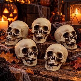 Koponya Dekoráció Halloweenra - 5 db-os