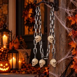 Láncos Dekoráció Halloweenra - Koponya