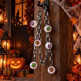 Láncos Dekoráció Halloweenra - Szemgolyó