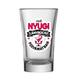 Lánybúcsú Folyamatban Mintás Feles Pohár