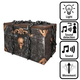 LED Világító Hangot Kiadó Kalóz Láda Dekoráció, 50 x 31 cm