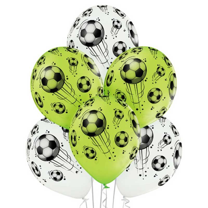 11 inch-es Focilabda Mintás - Football Lufi (6 db/csomag)