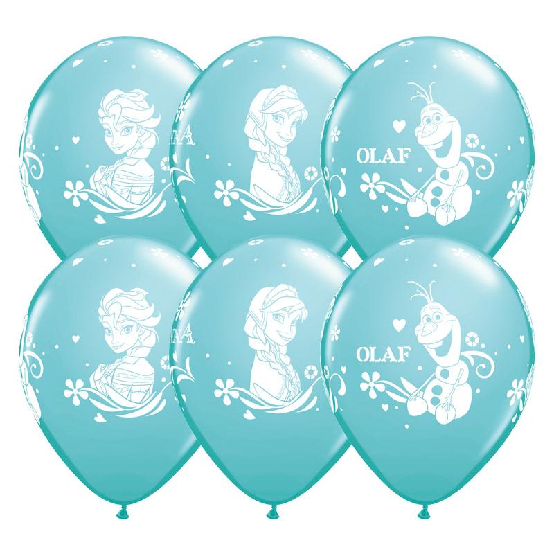 11 inch-es Jégvarázs - Frozen Anna, Elsa, Olaf Carribean Blue Lufi (6 db/csomag)