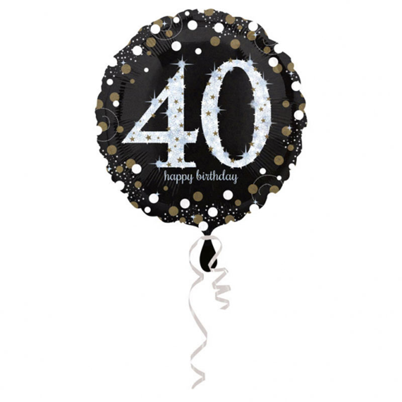 18 inch-es 40-es Happy Birthday Sparkling Születésnapi Héliumos Fólia Lufi