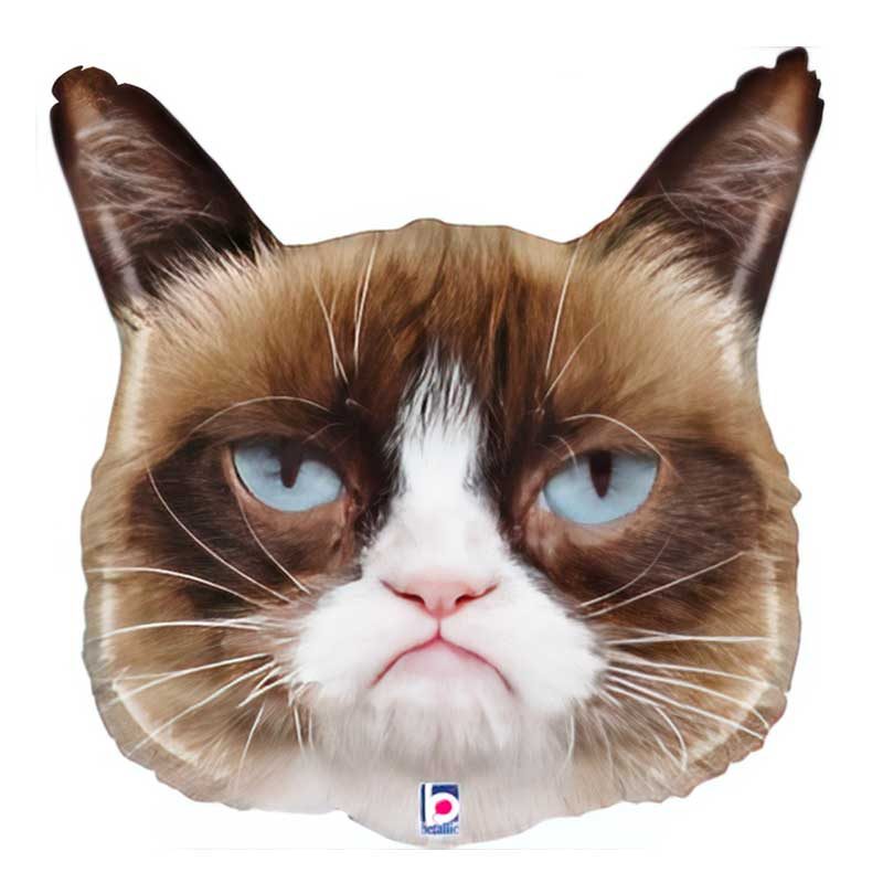 28 inch-es Grumpy Cat Head Fólia Lufi