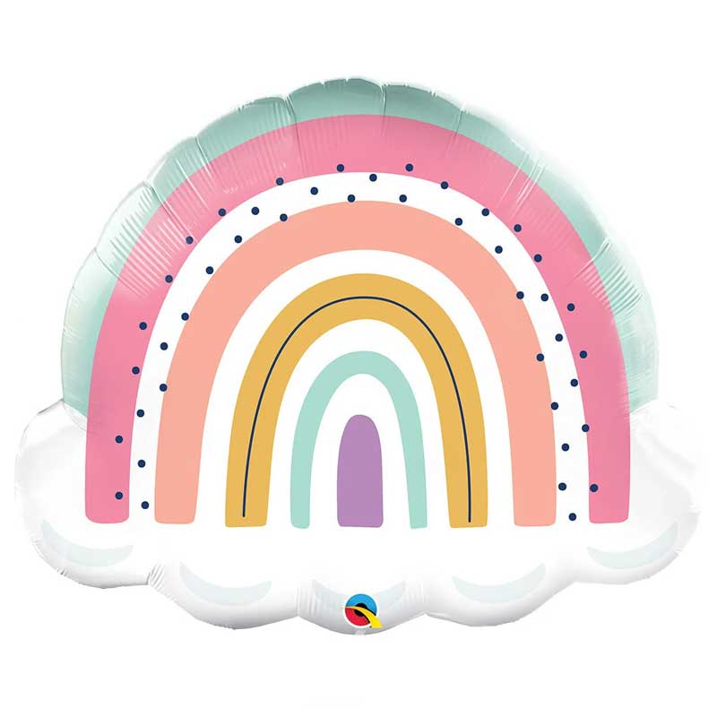 Szivárvány - Boho Rainbow Héliumos Fólia Lufi, 81 cm