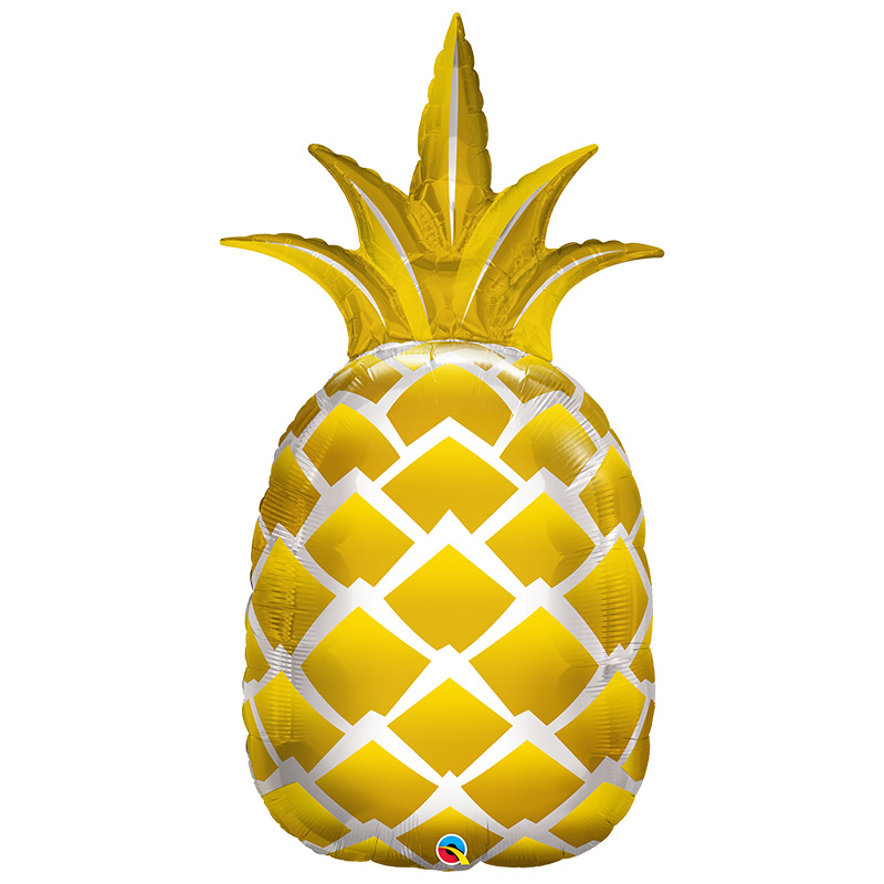 44 inch-es Golden Pineapple Fólia Lufi