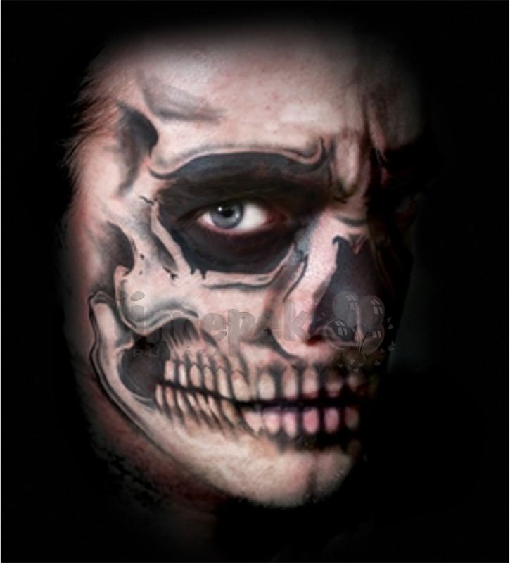 Arctetoválás - Koponya