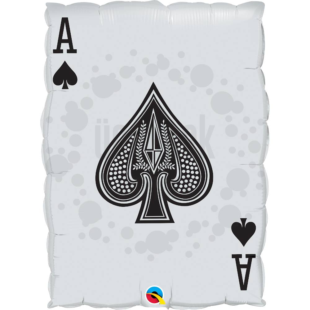 30 inch-es Kártyalap - Queen of Hearts/Ace of Spades Héliumos Fólia Lufi